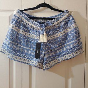 Love Sam embroidered cotton shorts